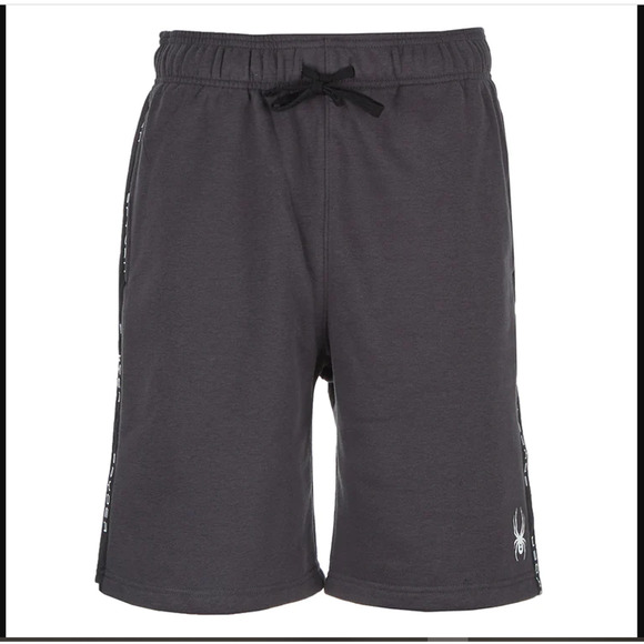Spyder Men's Shorts Gray Black Medium Sweatshorts Athletic Cotton Poly MSRP$45 - Picture 2 of 4